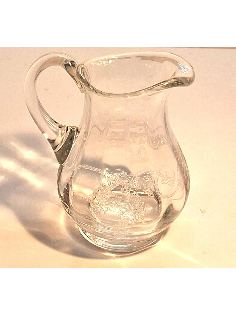 Thistle by Bohemia Crystal-Crystalex Creamer Pattern Code BOCTHI Etched Leaves